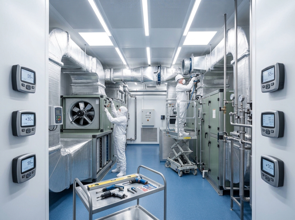 Proses Pemasangan Ducting Udara oleh Kontraktor Cleanroom Berpengalaman